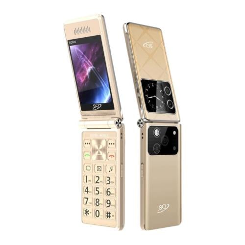SQ SQ600 FLIP Phone 2300mAh battery capacity 2.8" SECONDARY SCREEN DUAL SIM CARD PHONE button mobile phone WITH Bluetooth connectivity super flashlight ,super speaker, camera FEATURED PHONE
