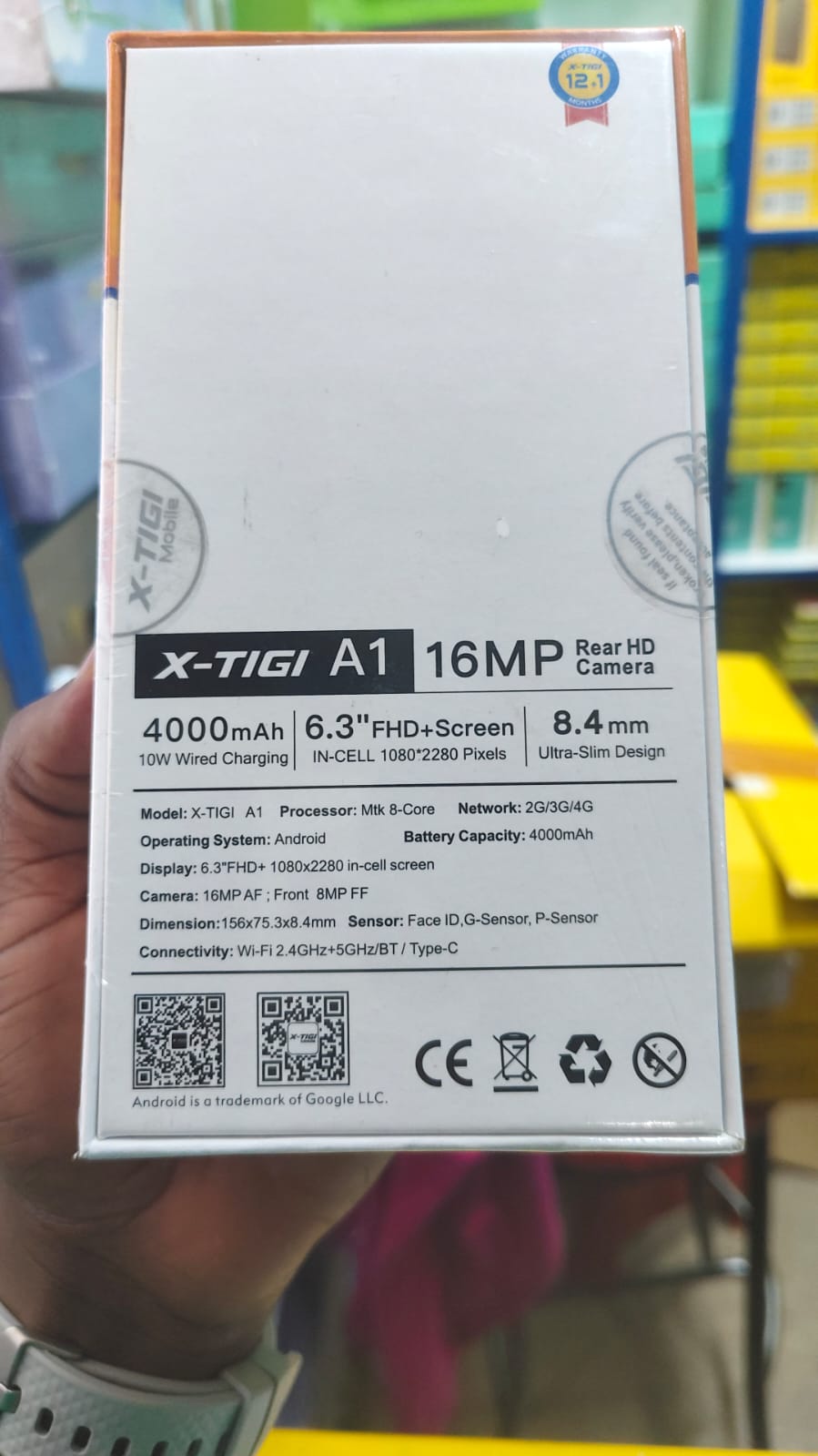 X-TIGI SMART A1 128GB ROM + 6GB RAM 6.3" FHD+ SCREEN 4000mAh BATTERY CAPACITY 16MP REAR HD CAMERA+8MP SELFIE 4G DUAL PHONE MTK 8-CORE PROCESSOR TYPE C ANDROID SMARTPHONE