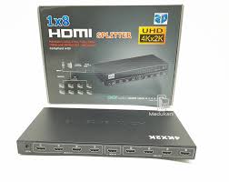 4K HDMI SPLITTER 8 PORTS| 1x8 HDMI SPLITTER| SUPPORTS RESOLUTION UPTO 4K X 2K AT 30Hz OR 60Hz, PLUS FULL HD AND 3D CONTENT| HIGH QUALITY OUTPUT.