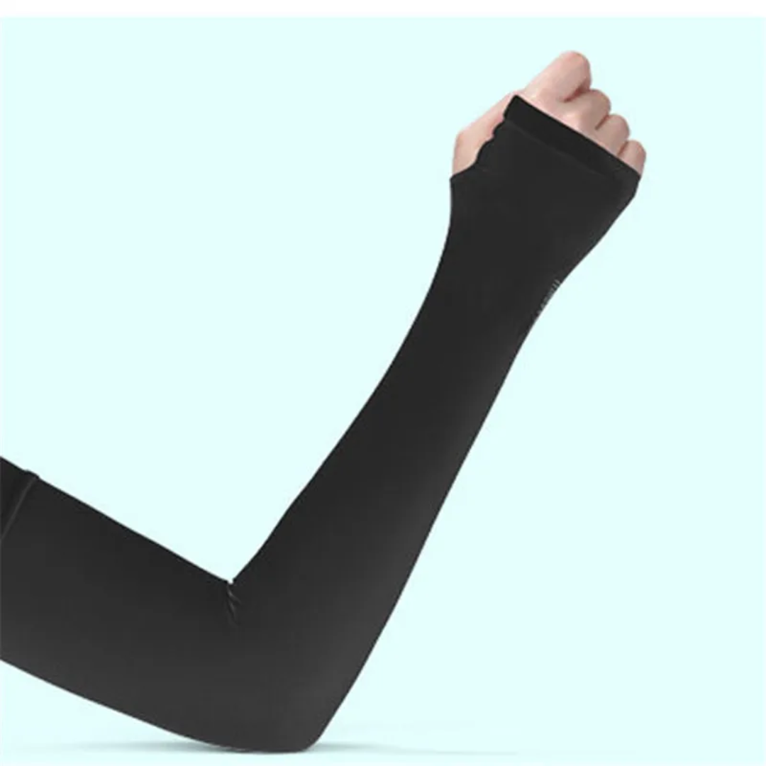 fashion uv arm sleeves unisex dribing sunscreen outdoor ice silk uv hand protector gloves