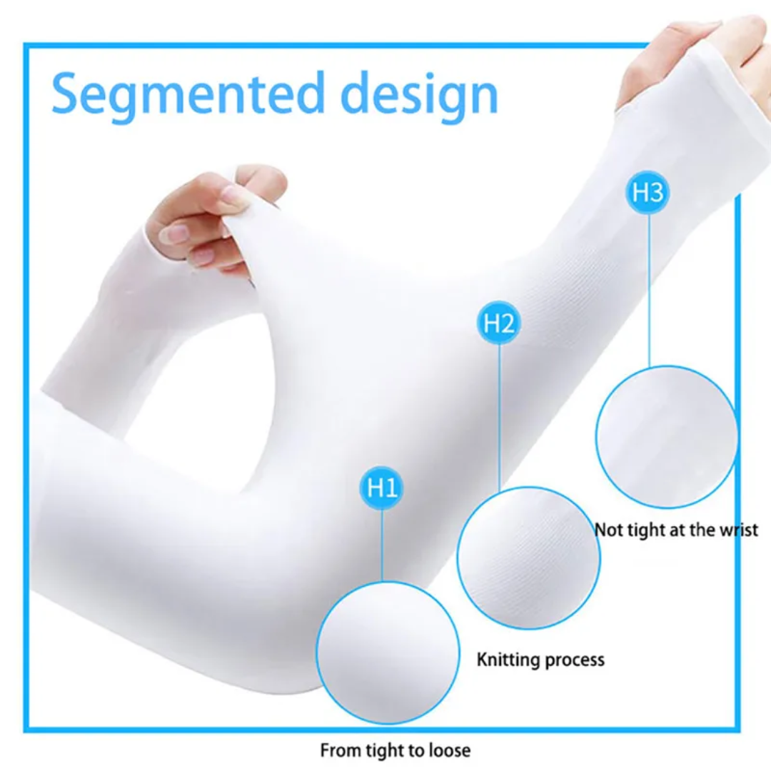 fashion uv arm sleeves unisex dribing sunscreen outdoor ice silk uv hand protector gloves
