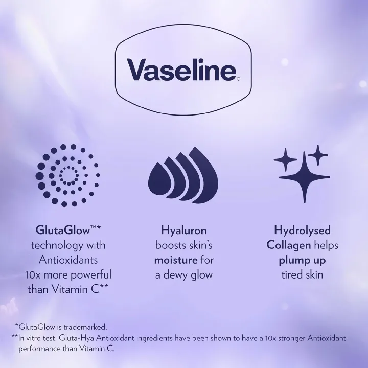 Vaseline Gluta-Hya Serum Burst Lotion Ovenight Radiance 300ml