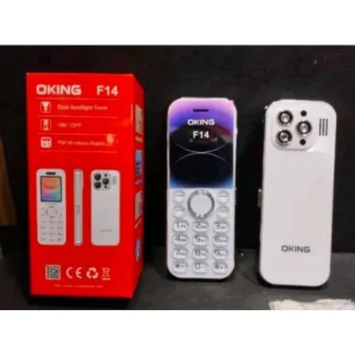Oking F14 Dual Spotlight Feature Phone – Wireless FM, Big Torch Light, Loud Speaker, Long Battery Life - White