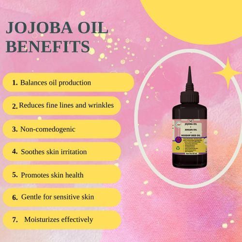 Mekis Mekis Jojoba, Argan & Rosehip Seed Oil Blend - Hydrating Oil for All Skin Types - 60 ml