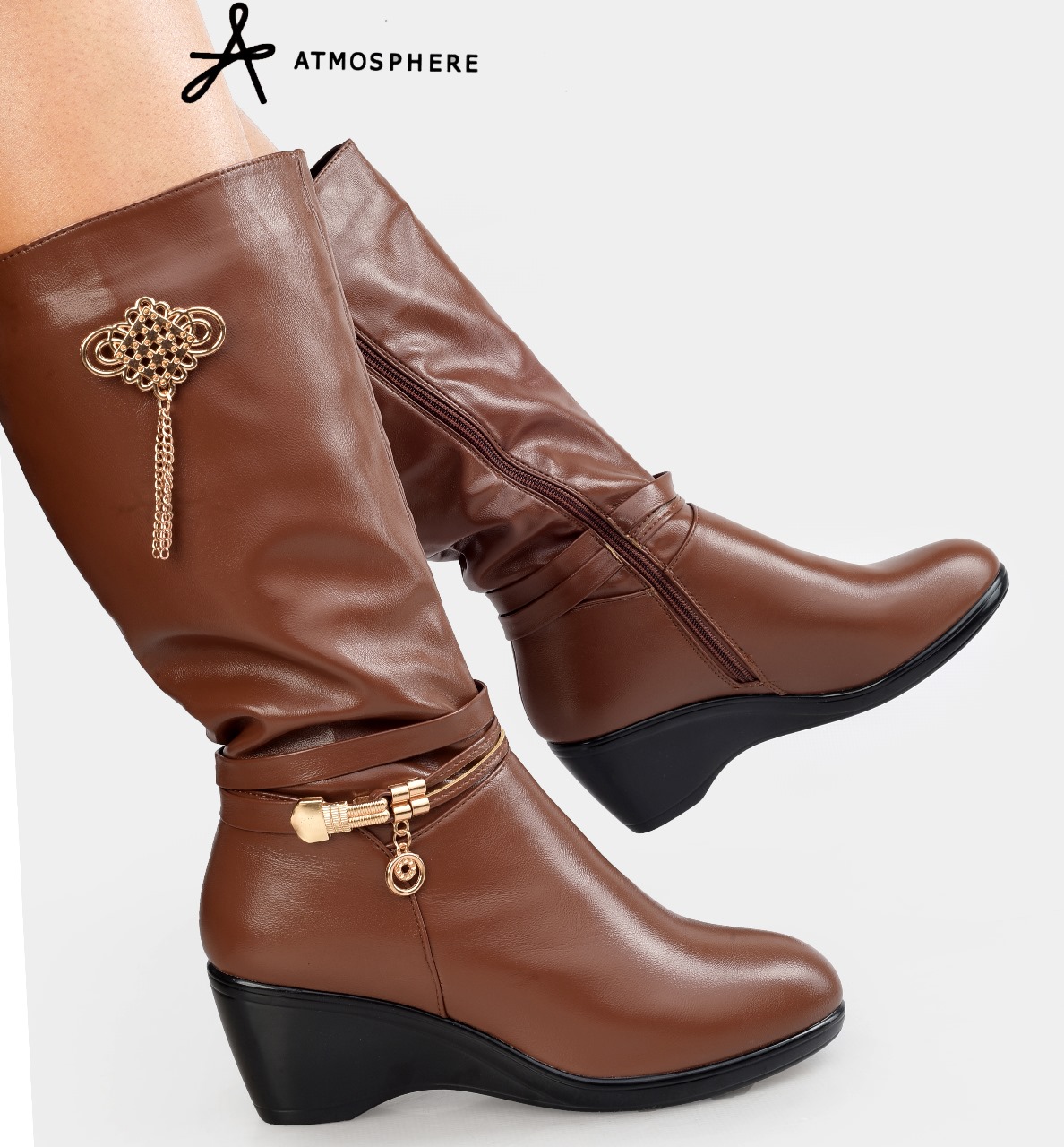 Taiyu fashionable boots🔥 🔥🔥🔥🔥 High Quality high Heel Casual Women's Knee Boots with Cotton Warm Zipper Round-Toe Winter.All season wear.