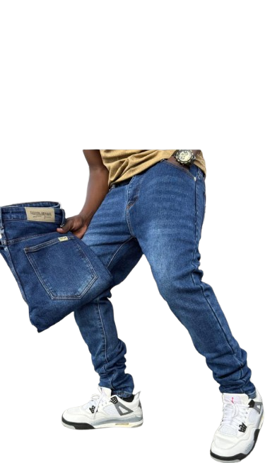 MEN'S JEANS | 1 Denim Blue Jeans Trouser For Men  - High Quality Denim, Straight fit design (not slim fit) for comfort and relaxed wear, Durable fabric suitable for daily use and rough wear.