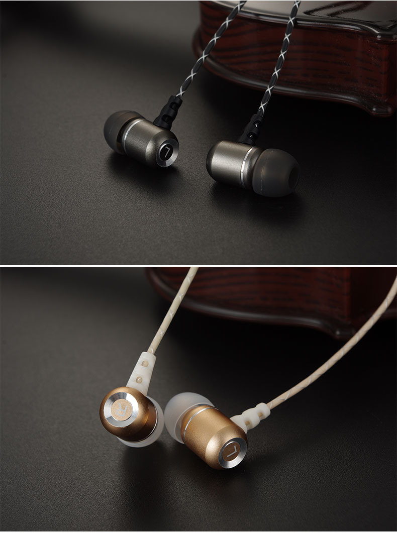 Sports Running In-ear Earphone Metal Heavy Bass Earphones Noise Cancelling Earbud for phone Cmputer