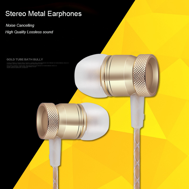 Professional Sports In-Ear Earphone headphones  Metal Heavy Bass Sound Quality Music Earphone