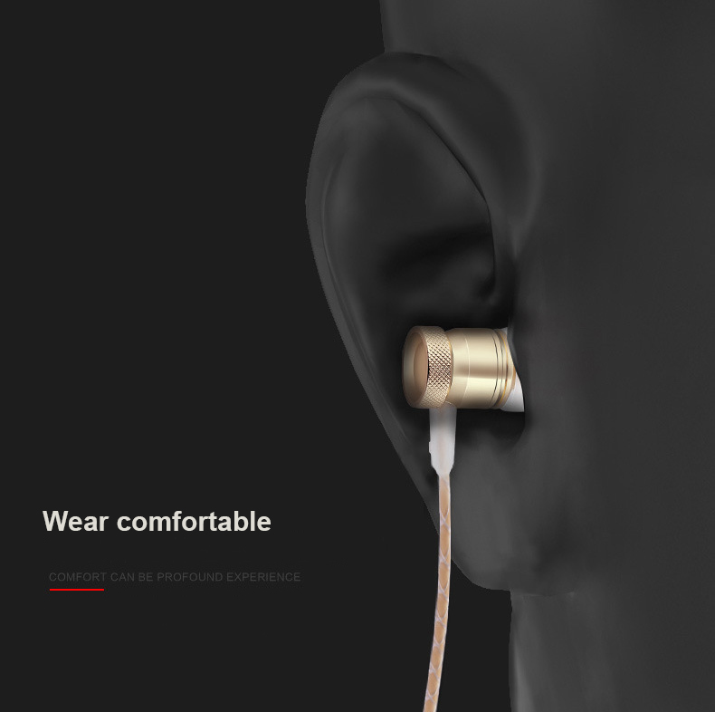 Professional Sports In-Ear Earphone headphones  Metal Heavy Bass Sound Quality Music Earphone
