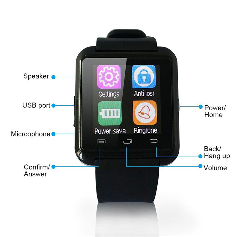 U8 Bluetooth Smart Watch Phone Watches fitness wearable bracelet smartwatch sync android phone
