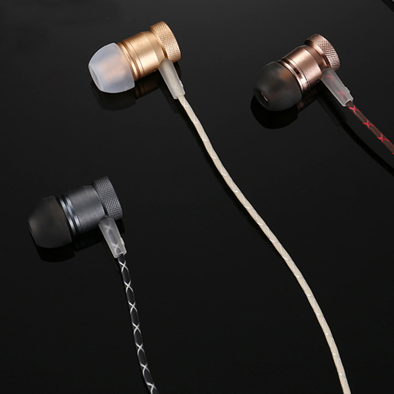 Professional Sports In-Ear Earphone headphones  Metal Heavy Bass Sound Quality Music Earphone