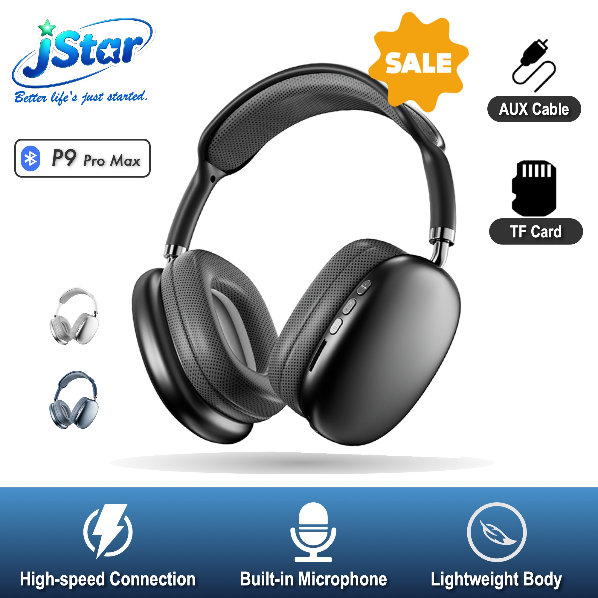 TWS Headphones, P9(Pro Max), Wireless Bluetooth 5.3 with Immersive HiFi Stereo, 2026 New Arrival, HD Call, 360° Subwoofer Earphones Fashion Bluetooth Headphones for Phones and PC