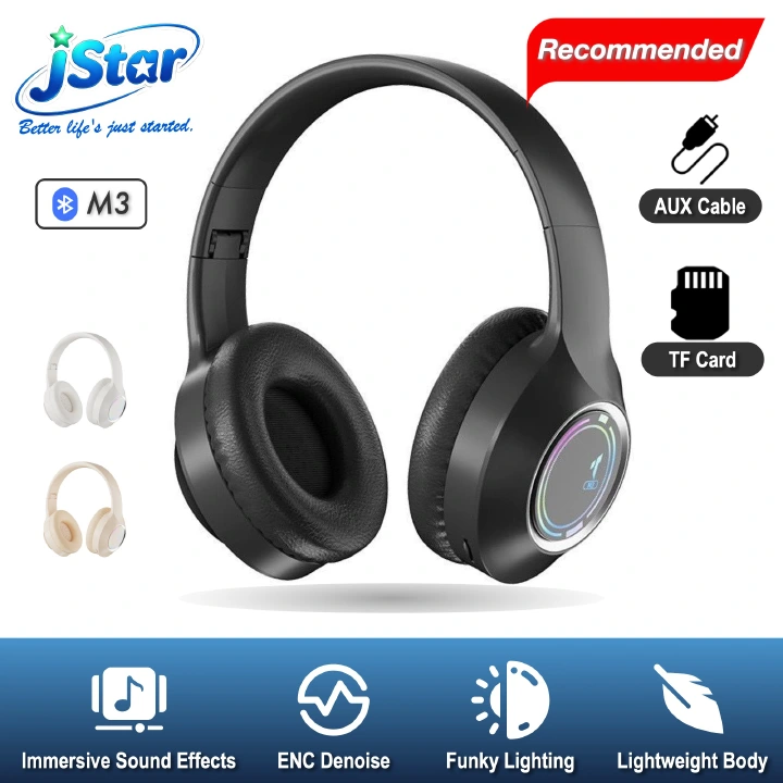 2026 Hot Selling TWS Headphone Bluetooth 5.3 Headphones Stereo Wireless Headset With Lights Breathable Earmuffs Foldable Headset Support TF Card and 3.5mm audio cable