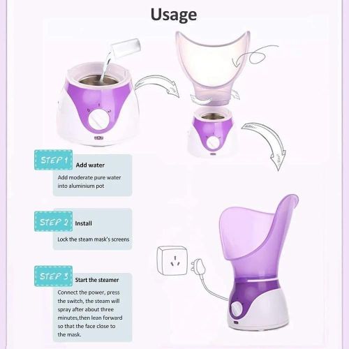 Face Steamer, Spa Home Facial Steamer Sauna Pores and Extract Blackheads, Rejuvenate and Hydrate Your Skin for Youthful Complexion- Face Steaming Skincare Deep Cleanse SPA