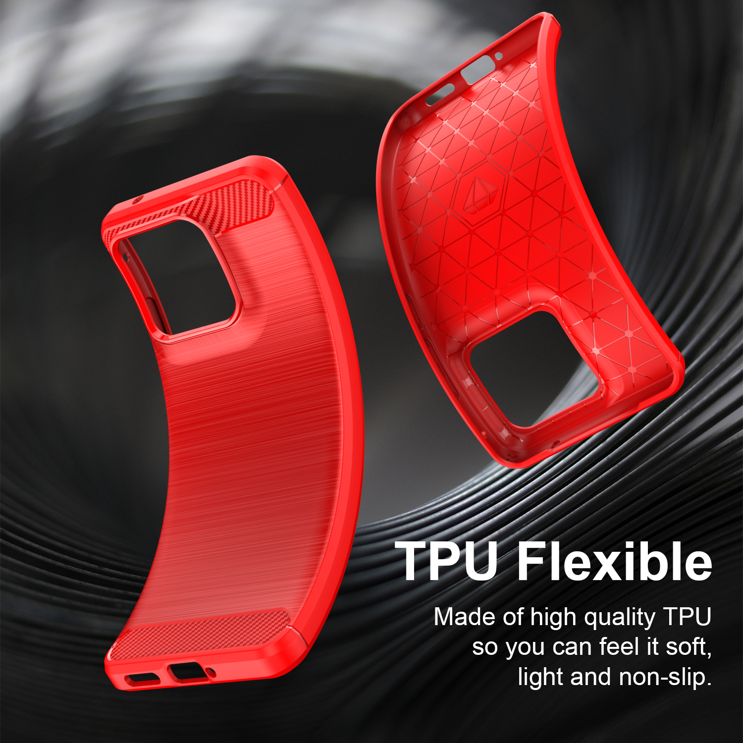 Motorola Moto Edge 70 Fusion Edge 70 Fusion Plus Edge 70 Ultra X70 Air Pro Moto G77 Moto Signature Case,Flexible TPU Bumper with Brushed Carbon Fiber Texture [Shock Absorption] Protective Cover