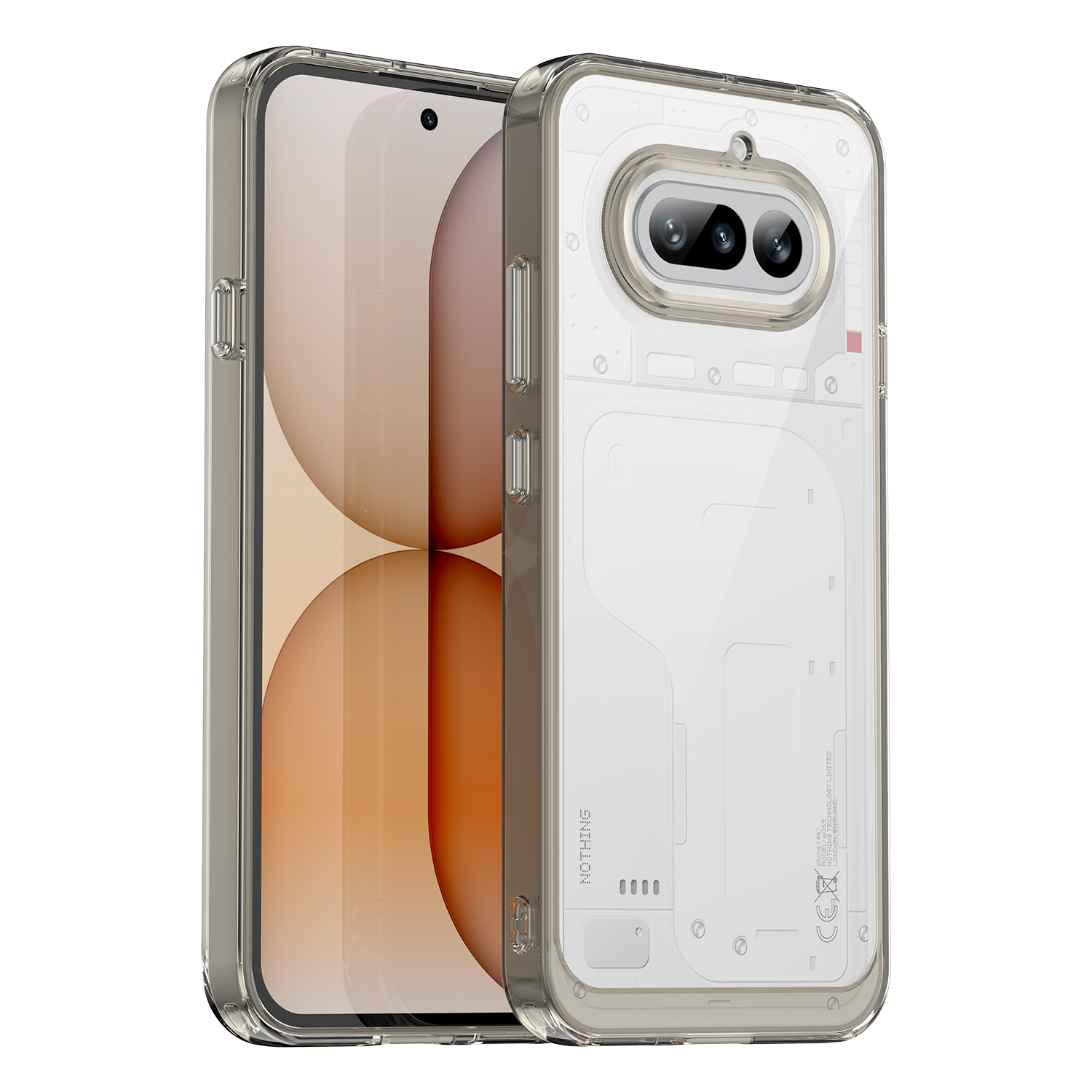 Nothing Phone 4A Case, Clear Designed Shockproof Phone Case, Bumper Hybrid Transparent Cover for Nothing Phone 4A