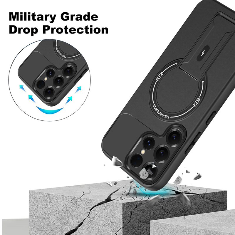 Oppo Realme 15T Realme 14 Pro Realme C85 Reno 15 Reno 14F Magnetic Ring Case,Soft TPU Shockproof Cover MagSafe Phone Case Cover for Oppo A6X A5 Pro A3X