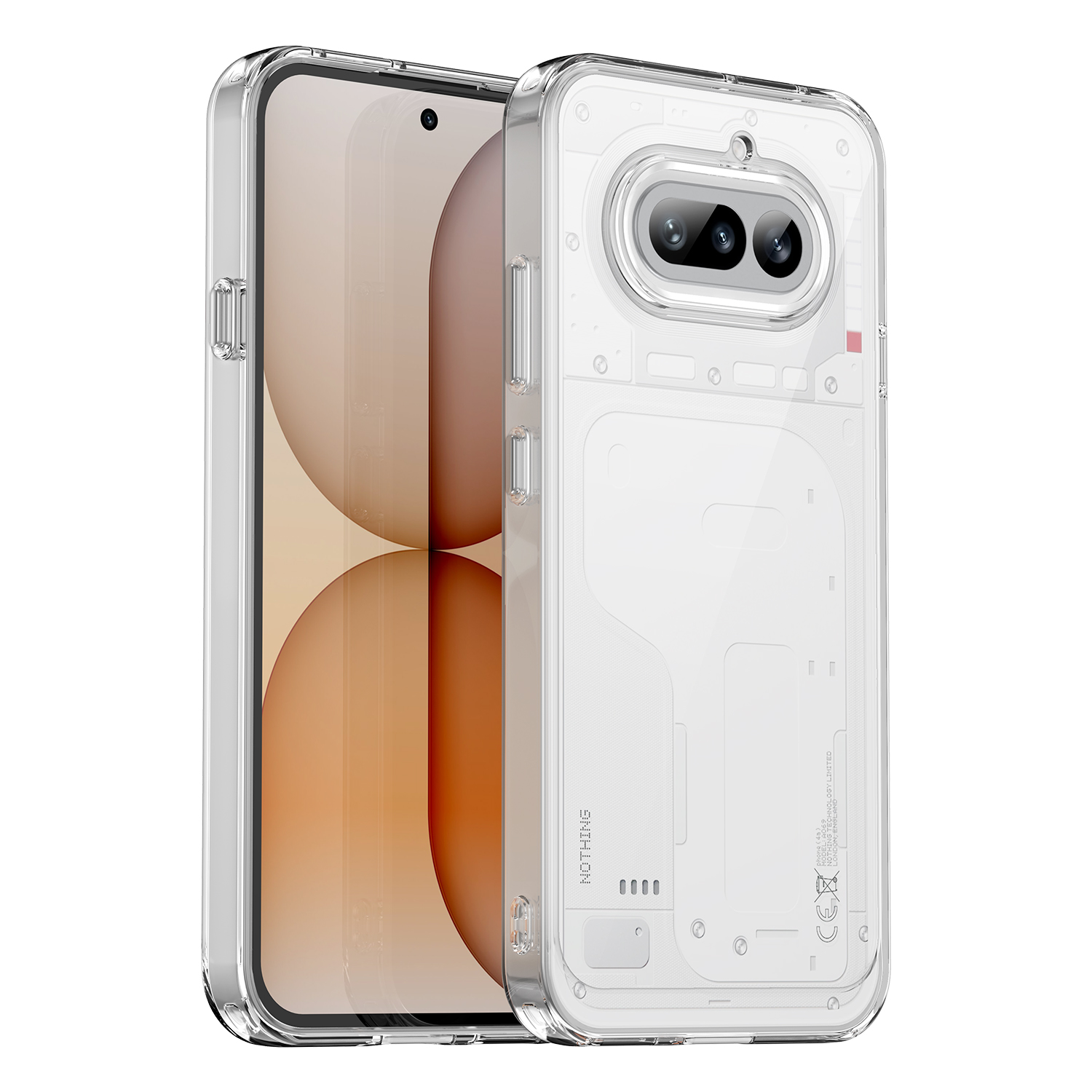 Nothing Phone 4A Case, Clear Designed Shockproof Phone Case, Bumper Hybrid Transparent Cover for Nothing Phone 4A