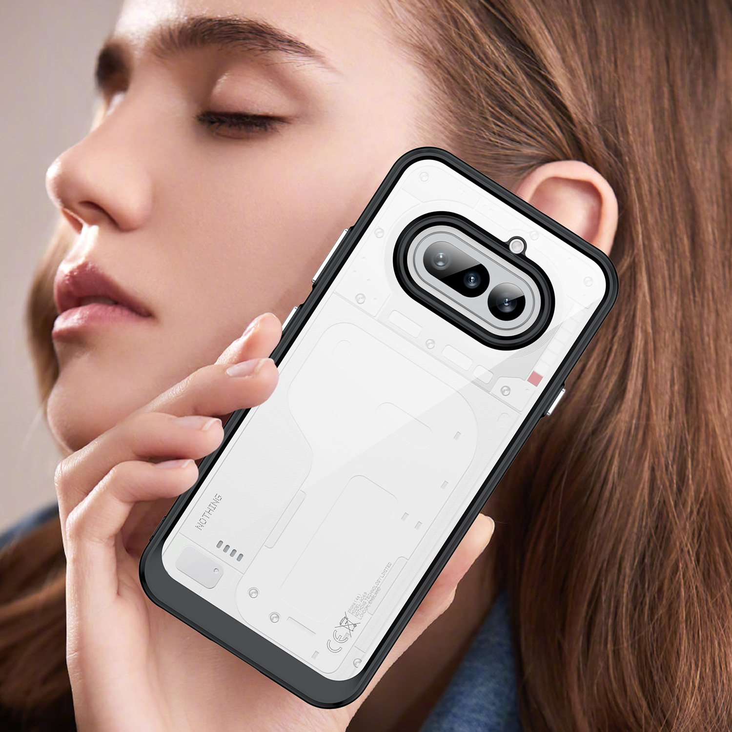 Nothing Phone 4A Case, Clear Designed Shockproof Phone Case, Bumper Hybrid Transparent Cover for Nothing Phone 4A