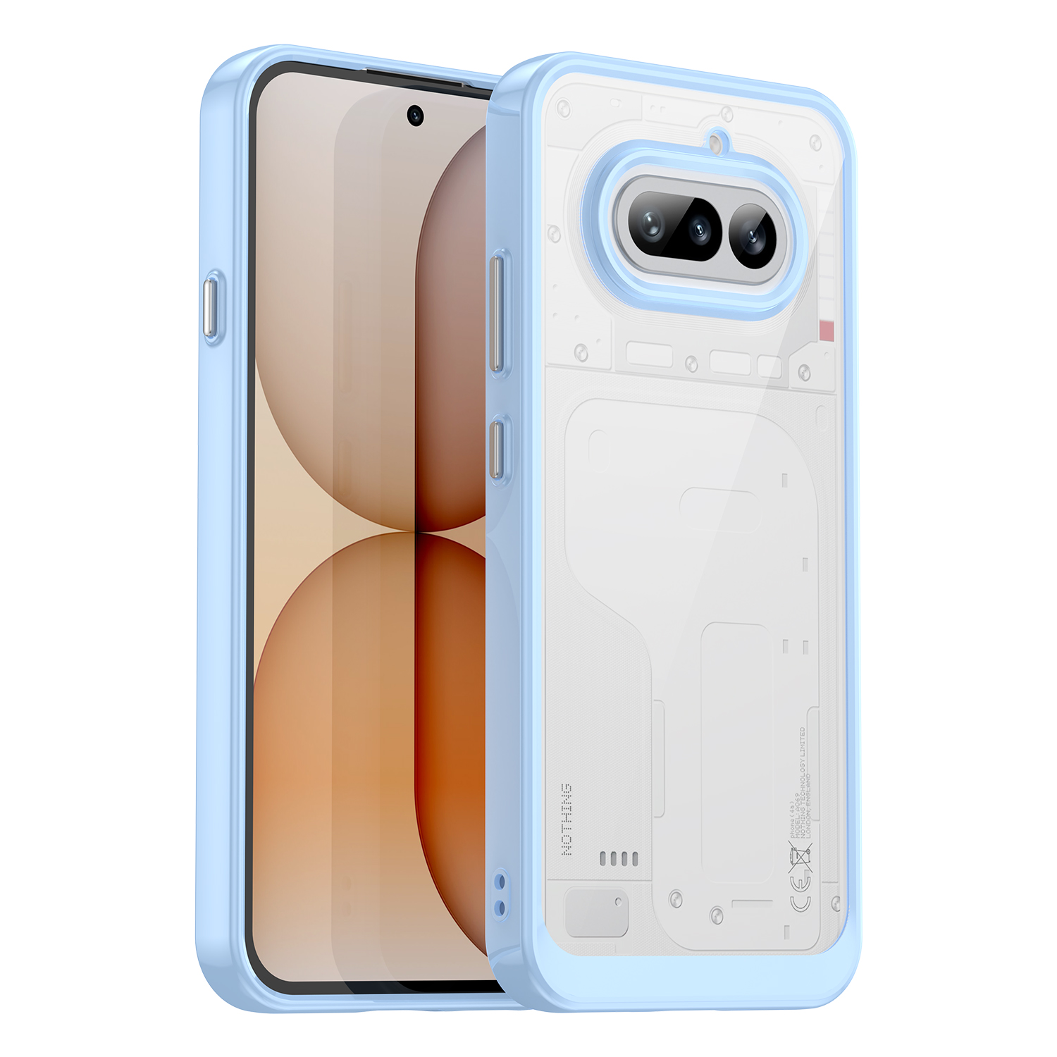 Nothing Phone 4A Case, Clear Designed Shockproof Phone Case, Bumper Hybrid Transparent Cover for Nothing Phone 4A
