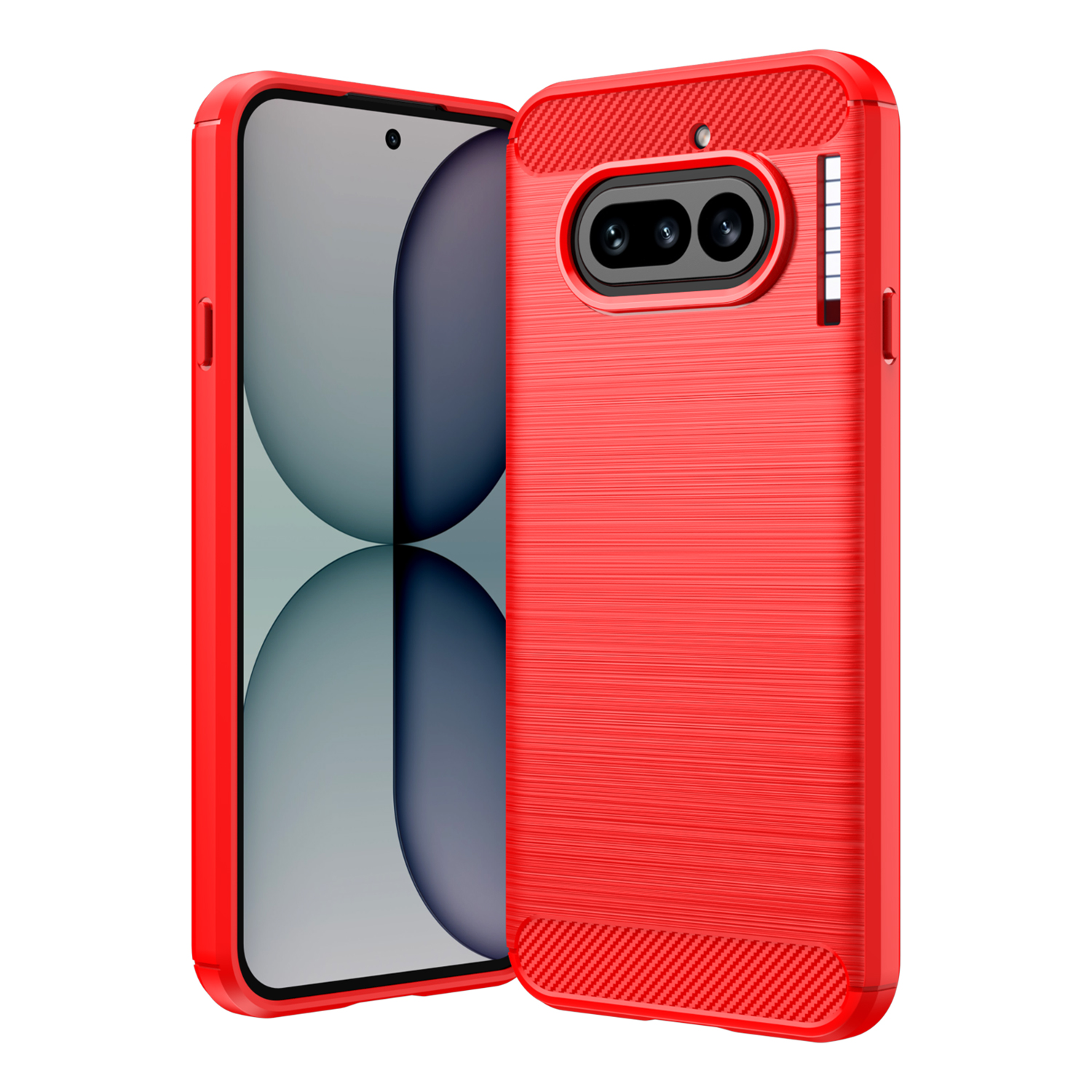 Nothing Phone 4A Nothing Phone 4A Pro Case,Flexible TPU Bumper with Brushed Carbon Fiber Texture [Shock Absorption] Protective Cover,Designed for Nothing Phone 4A