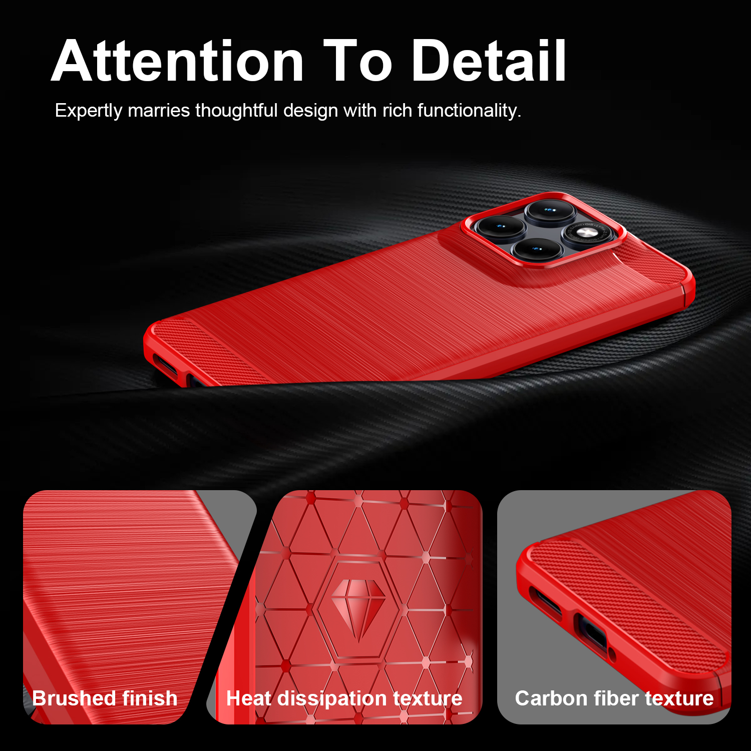 Motorola Moto Edge 70 Fusion Edge 70 Fusion Plus Edge 70 Ultra X70 Air Pro Moto G77 Moto Signature Case,Flexible TPU Bumper with Brushed Carbon Fiber Texture [Shock Absorption] Protective Cover