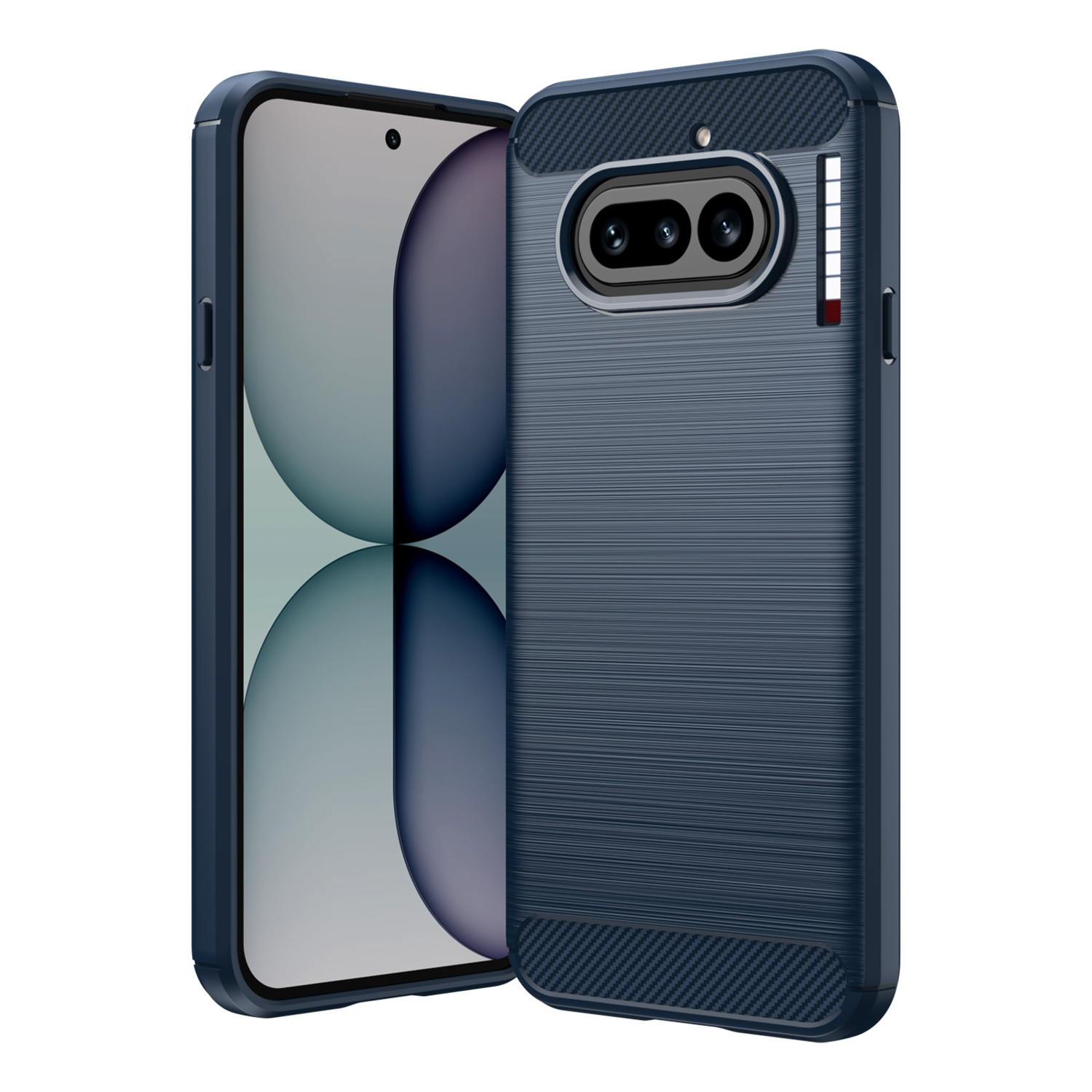 Nothing Phone 4A Nothing Phone 4A Pro Case,Flexible TPU Bumper with Brushed Carbon Fiber Texture [Shock Absorption] Protective Cover,Designed for Nothing Phone 4A
