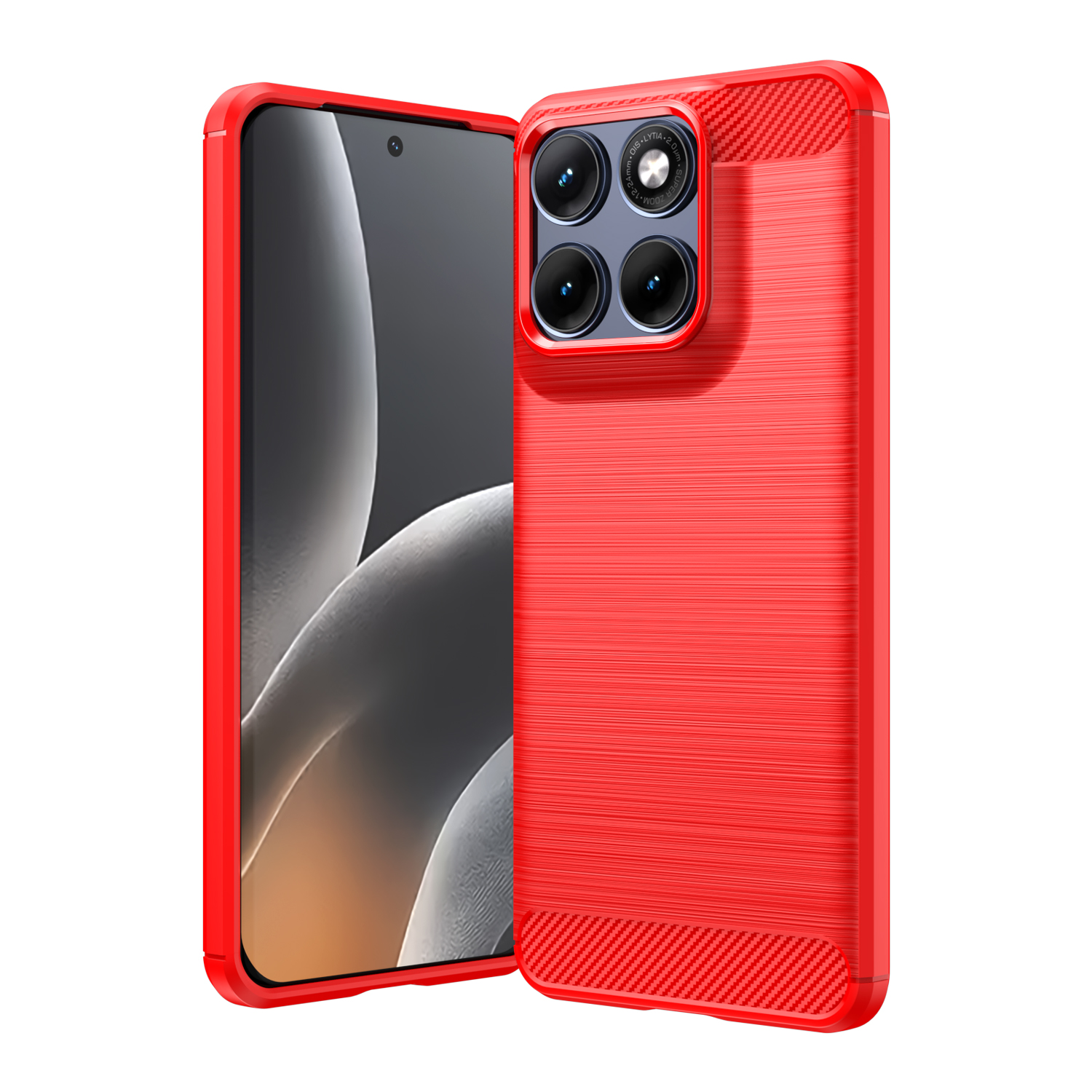 Motorola Moto Edge 70 Fusion Edge 70 Fusion Plus Edge 70 Ultra X70 Air Pro Moto G77 Moto Signature Case,Flexible TPU Bumper with Brushed Carbon Fiber Texture [Shock Absorption] Protective Cover