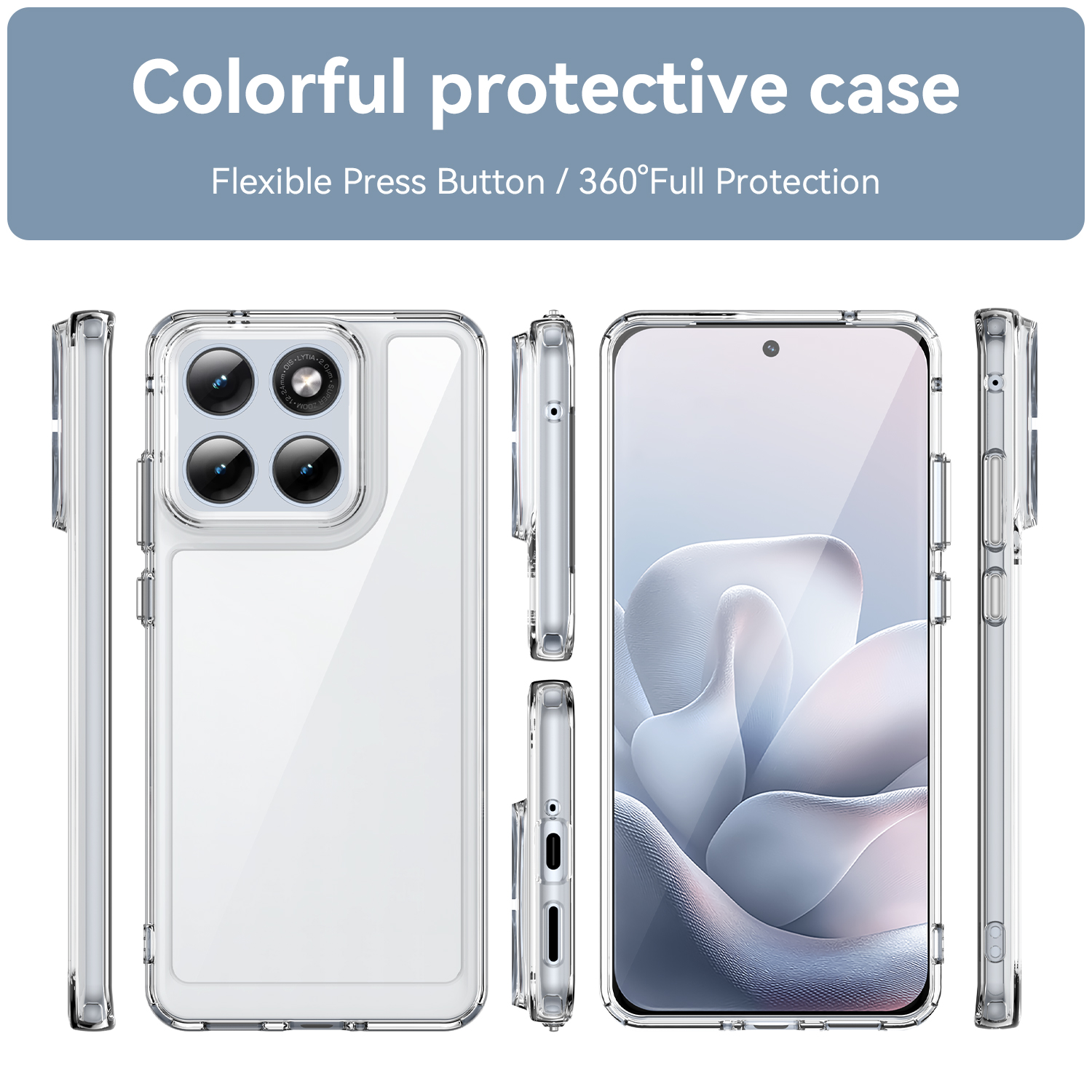 Motorola Moto Edge 70 Fusion Edge 70 Fusion Plus Edge 70 Ultra X70 Air Pro Moto G77 Moto Signature Case, Clear Designed Shockproof Phone Case, Bumper Hybrid Transparent Cover