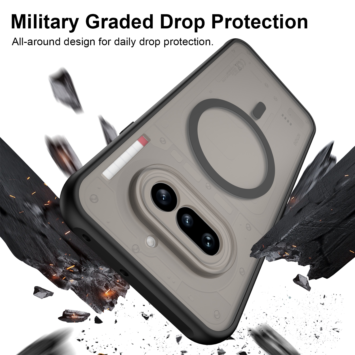 Nothing Phone 4A Nothing Phone 4A Pro Phone Case, Magnetic Shockproof Phone Case, Bumper Hybrid Cover for Nothing Phone 4A