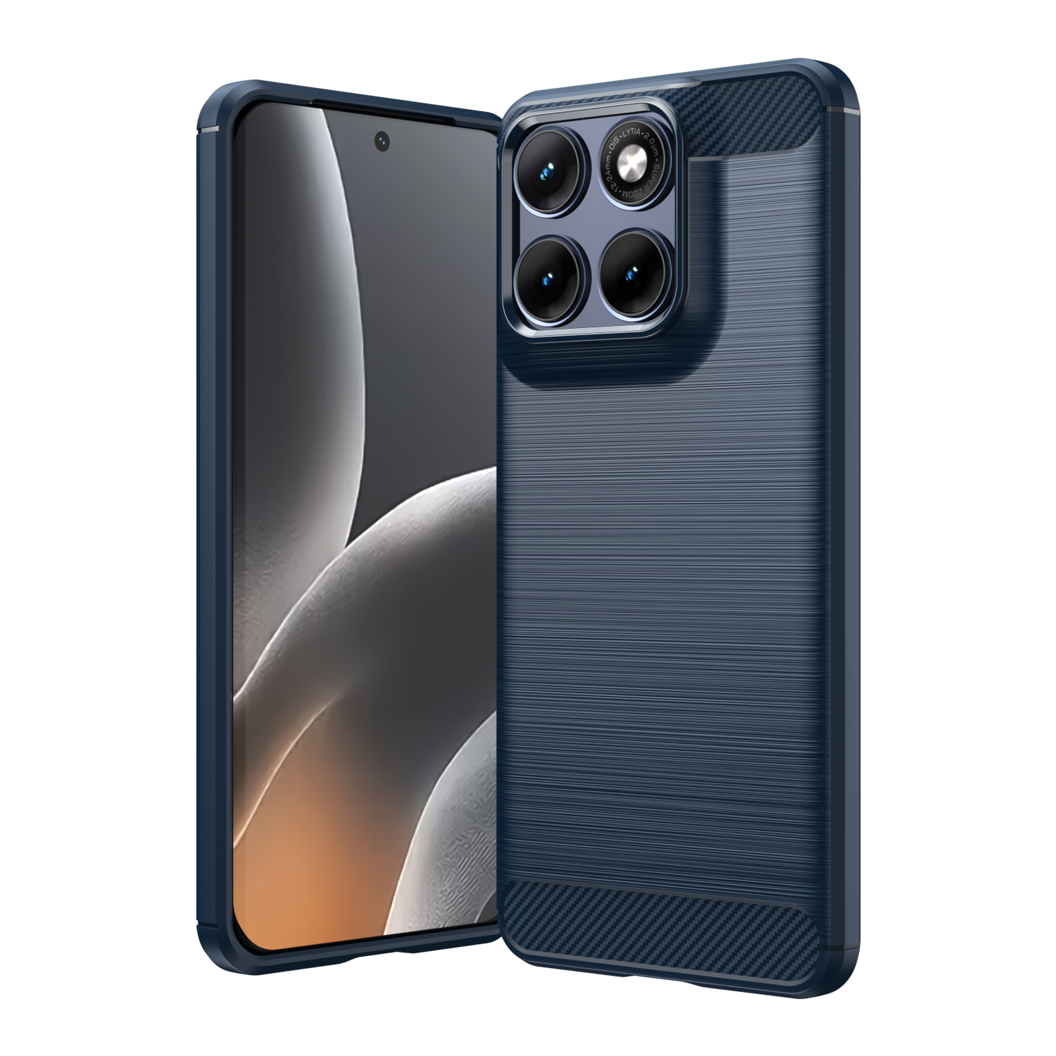 Motorola Moto Edge 70 Fusion Edge 70 Fusion Plus Edge 70 Ultra X70 Air Pro Moto G77 Moto Signature Case,Flexible TPU Bumper with Brushed Carbon Fiber Texture [Shock Absorption] Protective Cover