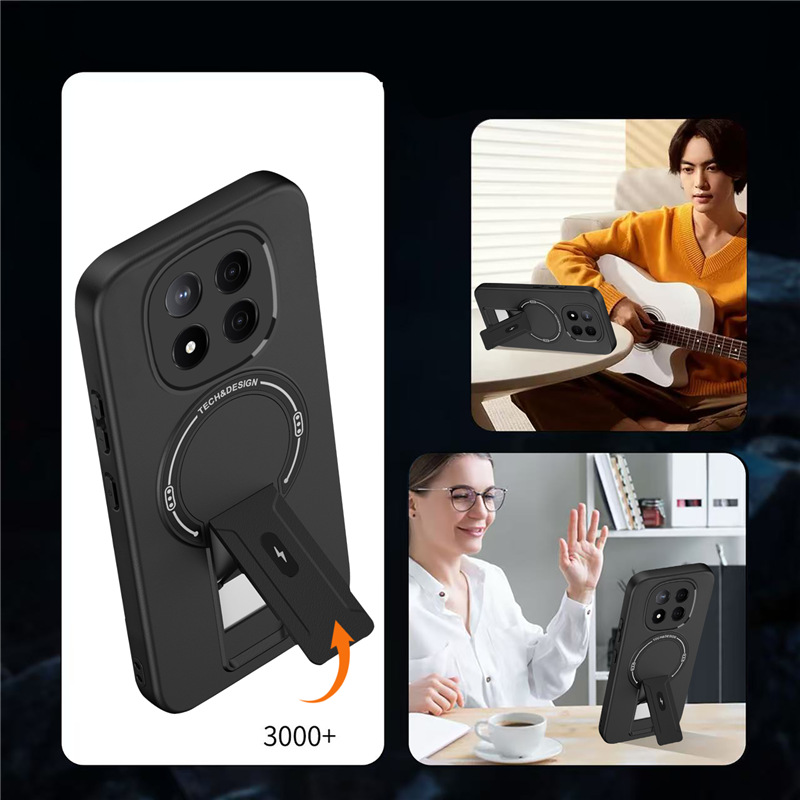 Xiaomi Redmi Note 15 Note 14 Pro Note 13 Pro Plus Magnetic Ring Case,Soft TPU Shockproof Cover MagSafe Phone Case Cover for Xiaomi Redmi Note 15 Note 14 Pro Note 13 Pro Plus