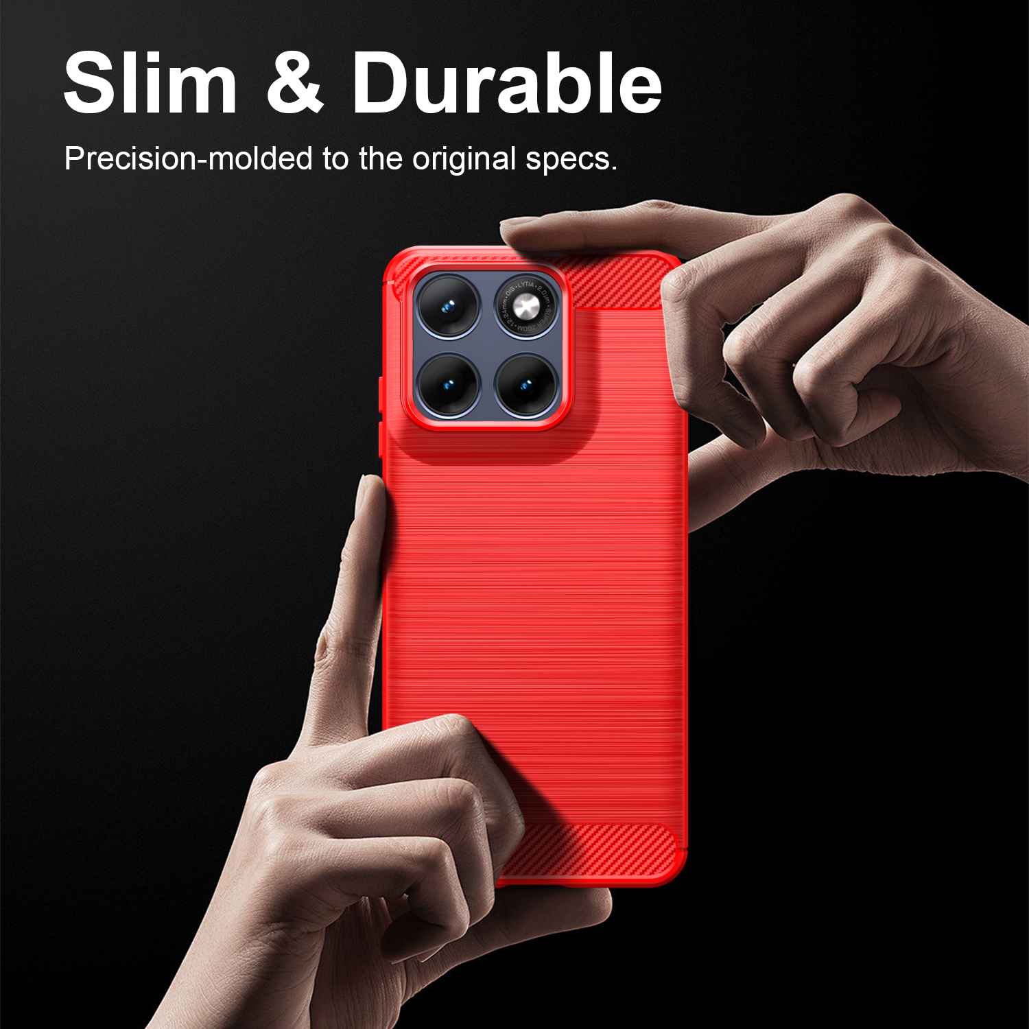 Motorola Moto Edge 70 Fusion Edge 70 Fusion Plus Edge 70 Ultra X70 Air Pro Moto G77 Moto Signature Case,Flexible TPU Bumper with Brushed Carbon Fiber Texture [Shock Absorption] Protective Cover