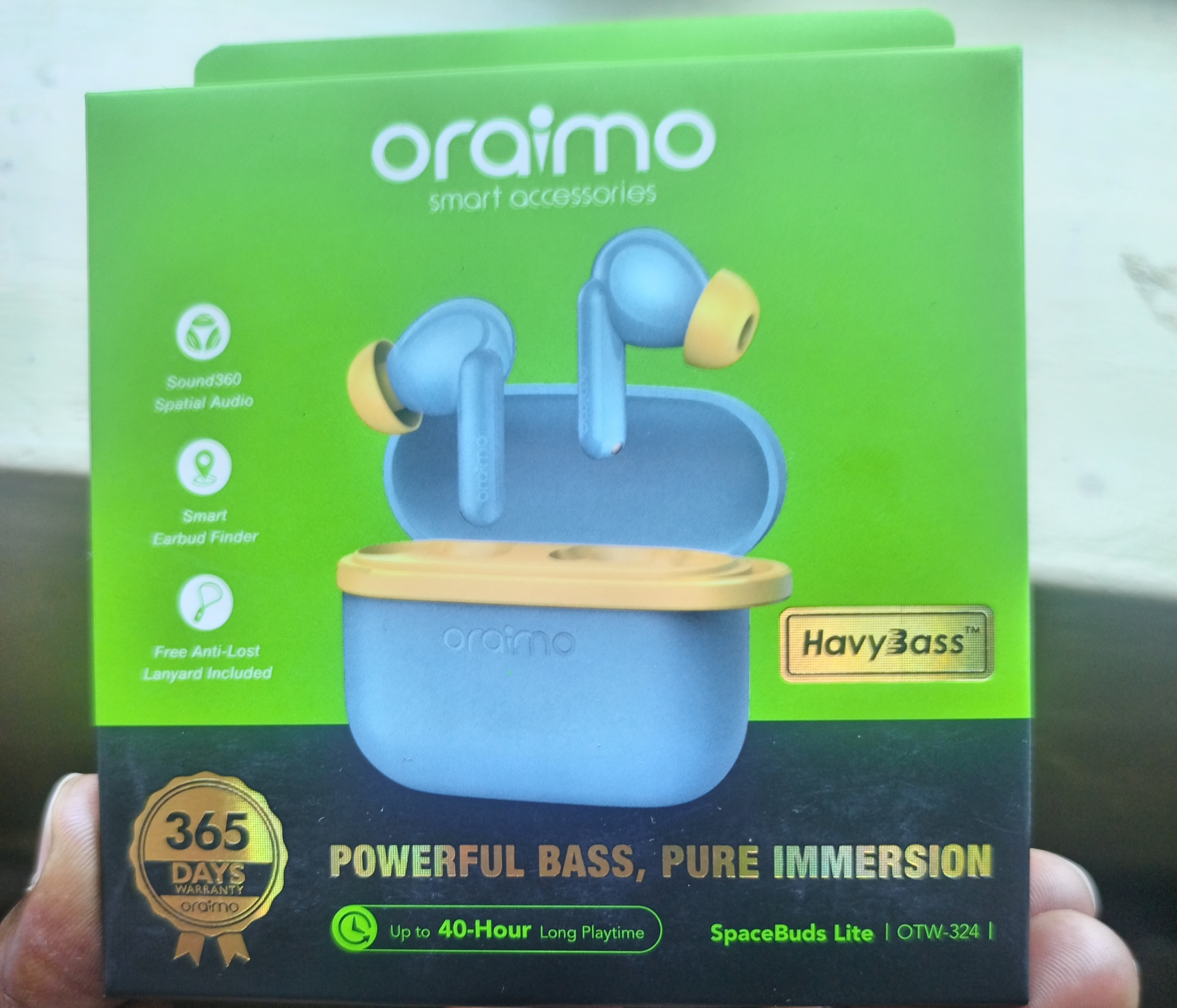 NEW LAUNCH! Oraimo SpaceBuds Lite Sound 360 Anti-Lost True Wireless Earbuds 🔹Sound360 Spatial Audio🔹 Smart Earbud Finder🔹 Free Anti-Lost Lanyard Included🔹 40-Hr Long Playtime