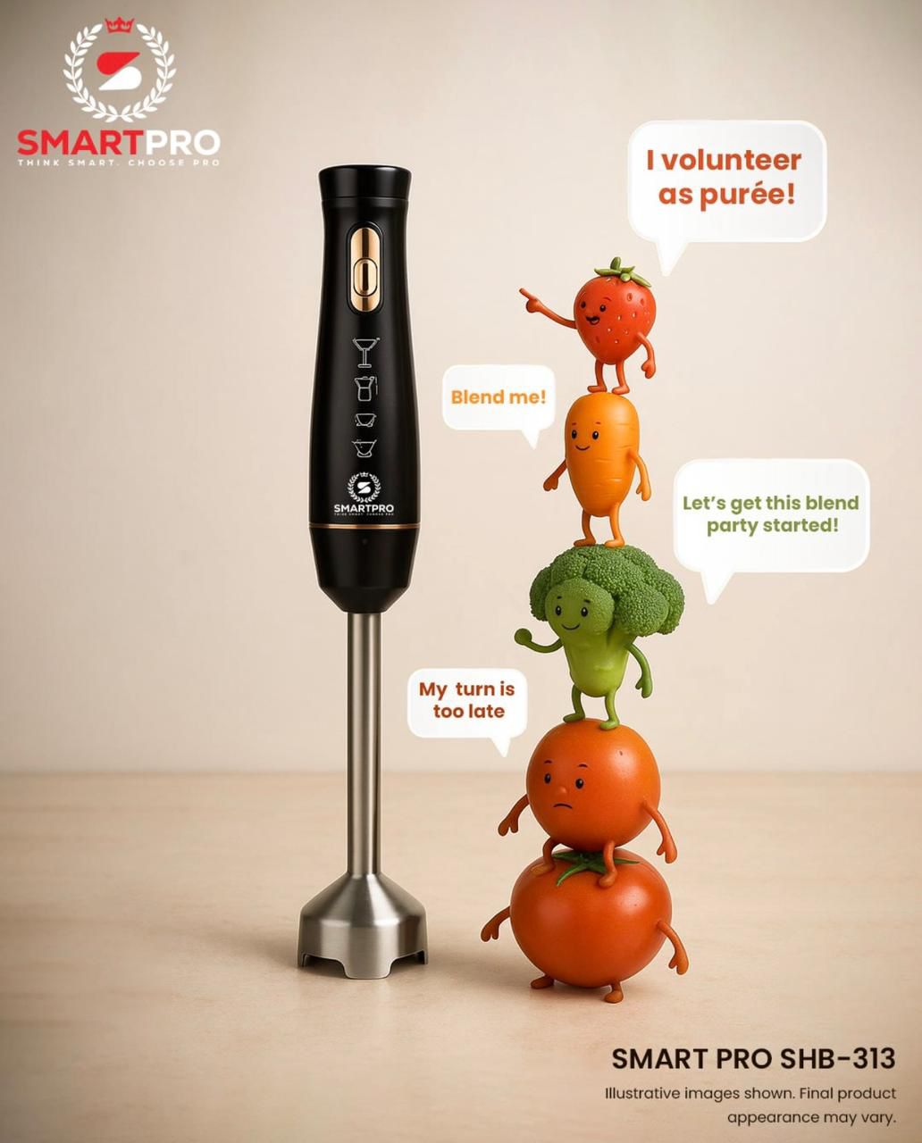 🥤⚡ SMART PRO Hand Blender (SHB-313) Blend smarter, not harder! ⚡🥤
Quick, easy, and perfect for everyday kitchen use