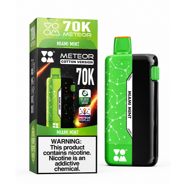 High-End 70,000 Puffs Vape | Massive 70K Puff Count | 10-30W Adjustable Wattage | Vibrant Meteor Screen | Random Flavor