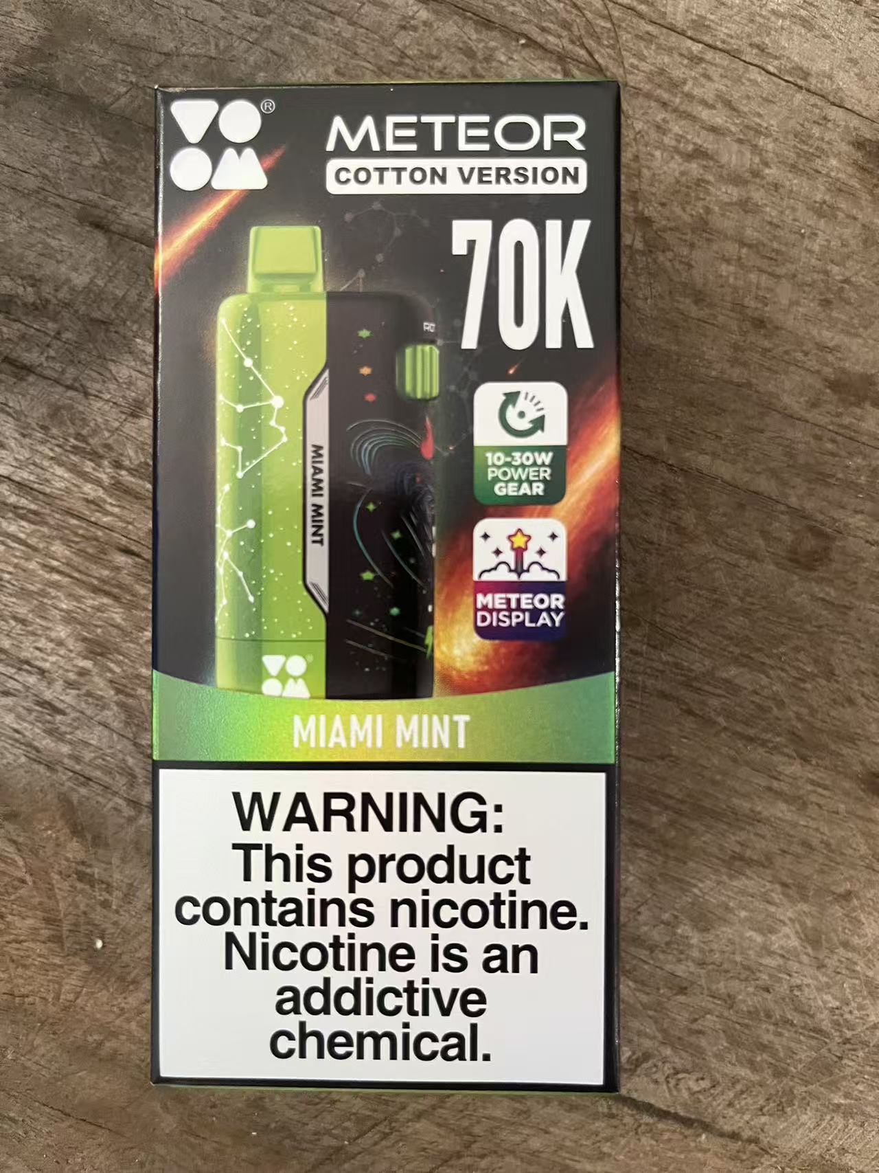High-End 70,000 Puffs Vape | Massive 70K Puff Count | 10-30W Adjustable Wattage | Vibrant Meteor Screen | Random Flavor