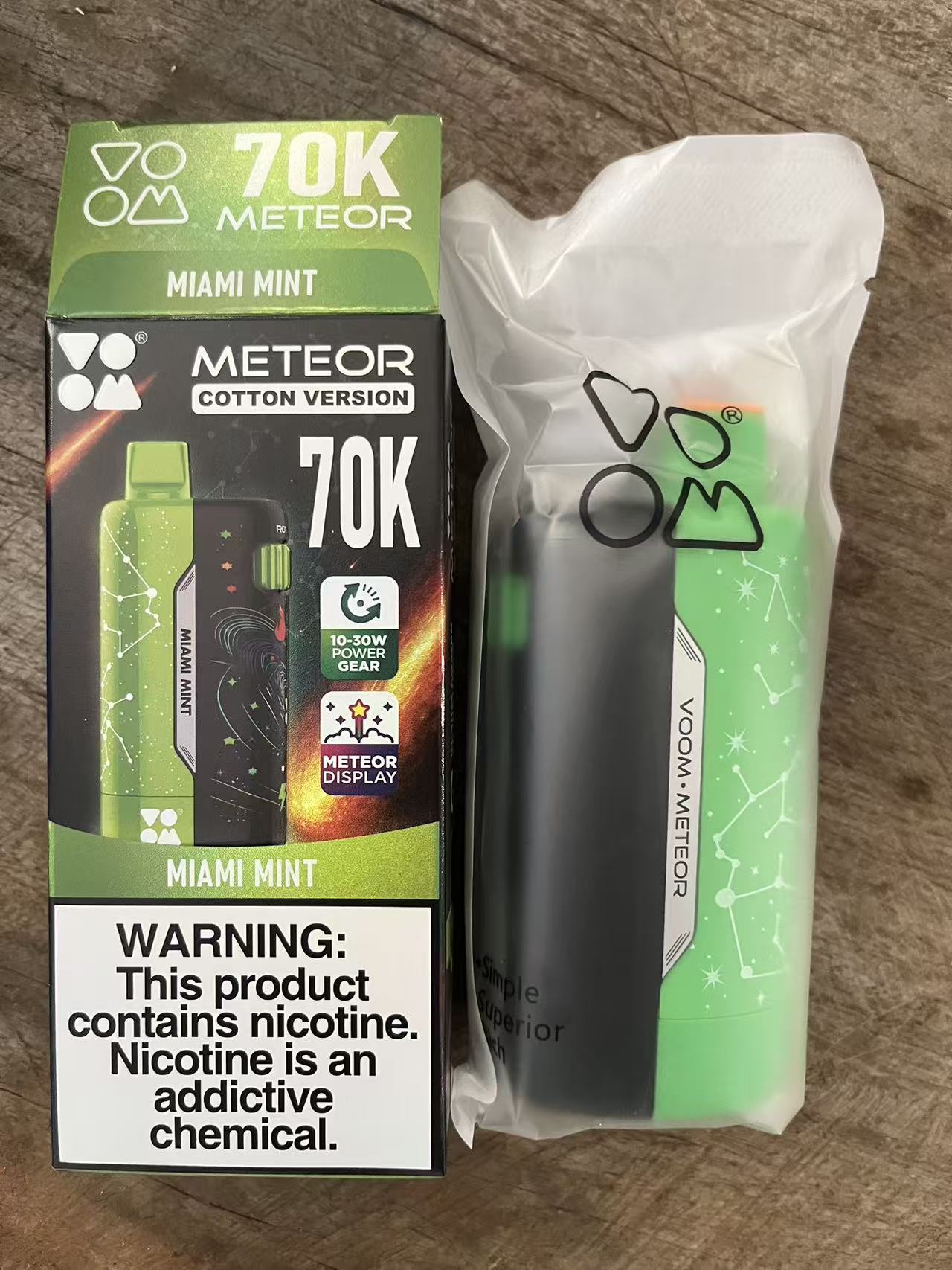 High-End 70,000 Puffs Vape | Massive 70K Puff Count | 10-30W Adjustable Wattage | Vibrant Meteor Screen | Random Flavor