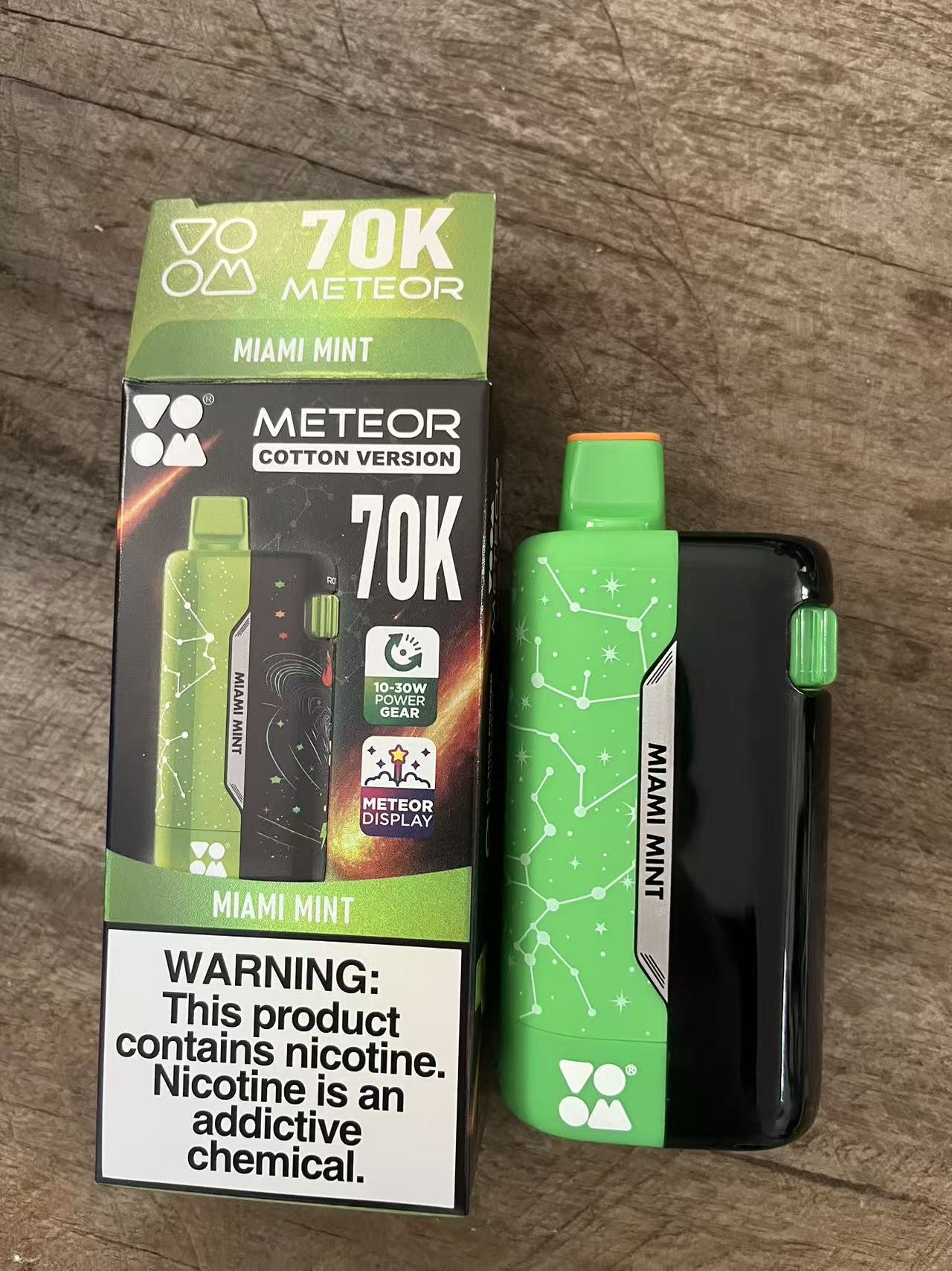 High-End 70,000 Puffs Vape | Massive 70K Puff Count | 10-30W Adjustable Wattage | Vibrant Meteor Screen | Random Flavor