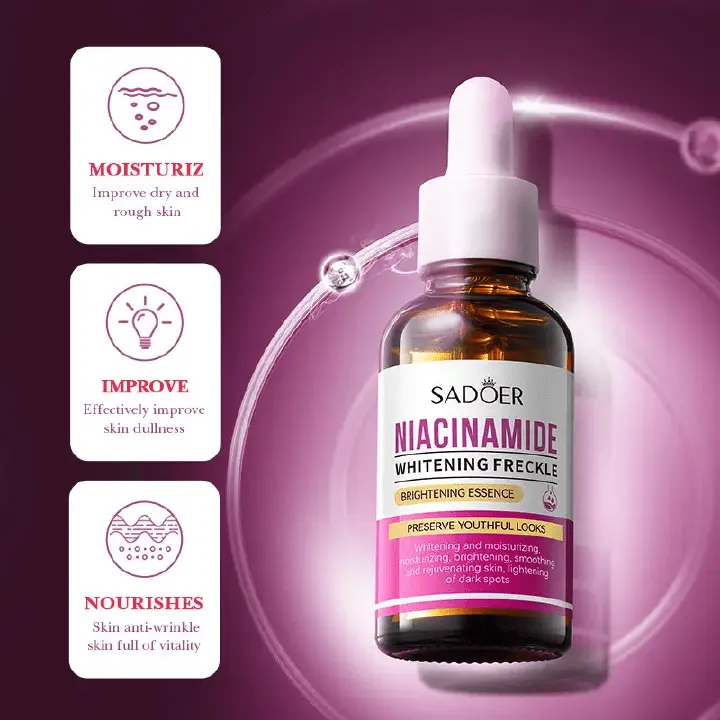 Sadoer 5 Pieces, Vitamin C Face Serum + AHA BHA Serum + Niacinamide Face Brightening + Retinol Caffeine Serum + Salicylic Acid Serum Oil Control, Face Brightening, Anti Aging, Anti Wrinkles