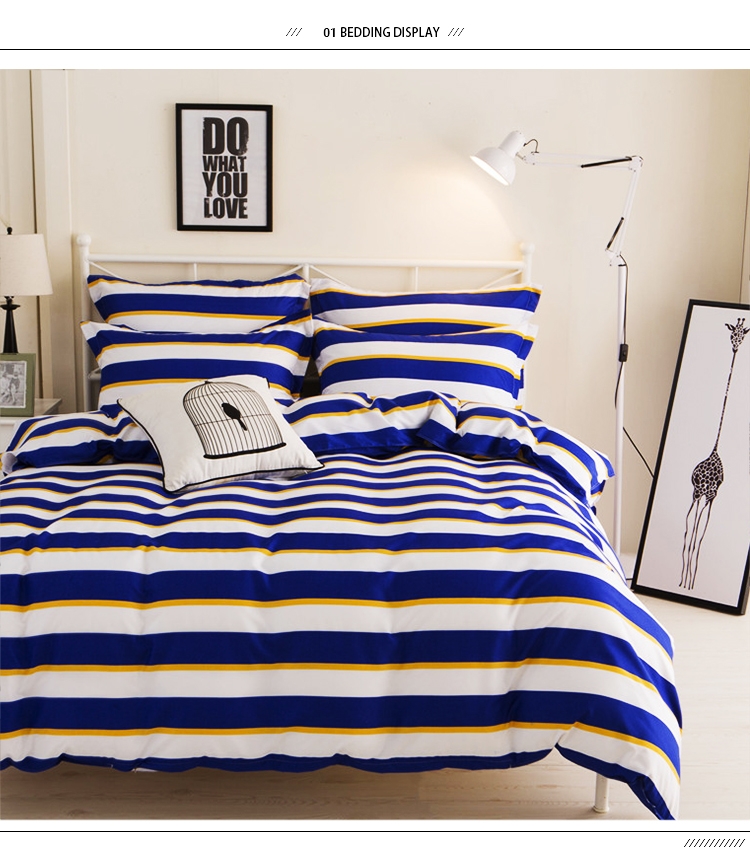 4pcs Bedding Set 1 Duvet Cover 1 Bed Sheet 2 Pillow Covers Aloe