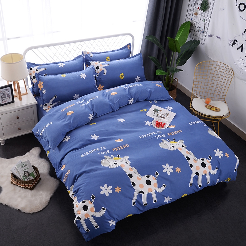 4pcs Bedding Set 1 Duvet Cover Bed Sheet 2 Pillow Covers Soft Item Specifics Er Sku Wash Padding 015 Brand Material Unlimited Type