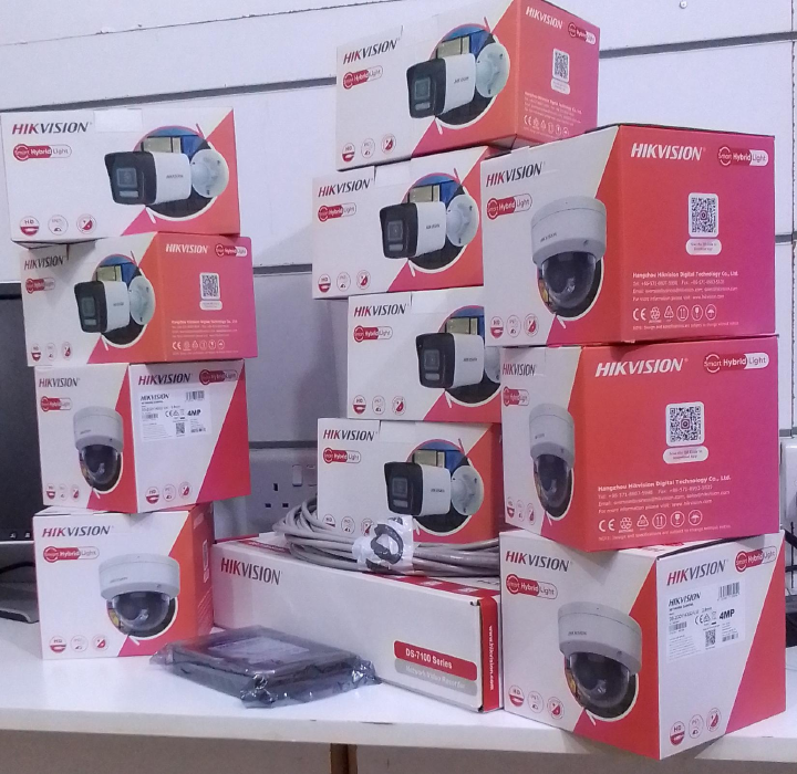 HIKVISION 4MP Smart-Hybrid IP CCTV System Complete With16 Cameras,  NVR, HDD, Cable and Connectors