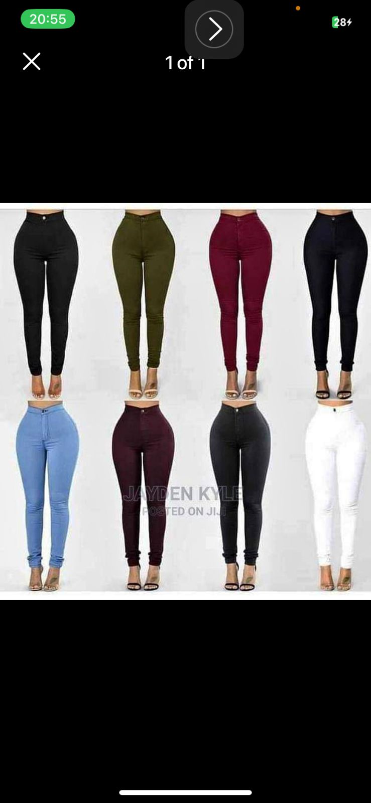 High Waist Body Shaper Jeans Casual Pant Trousers 