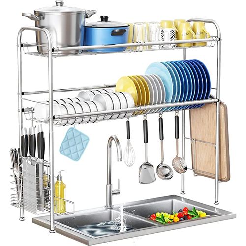 Best Price For Offer Over The Sink Tier Silver Over The Sink Dish Drainer