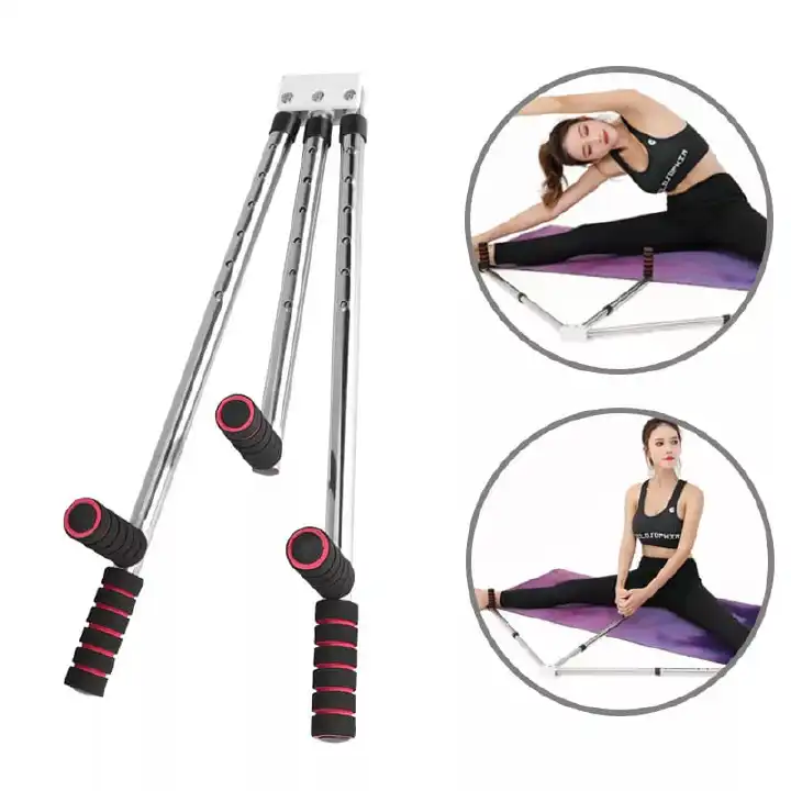 Portable Leg Stretcher 3 Extension Bar Leg Split Stretching Machine Stainless Steel Flexibility Strength Training Stretching Equipment for Ballet Yoga Dance Home Gym A   Sports                       .