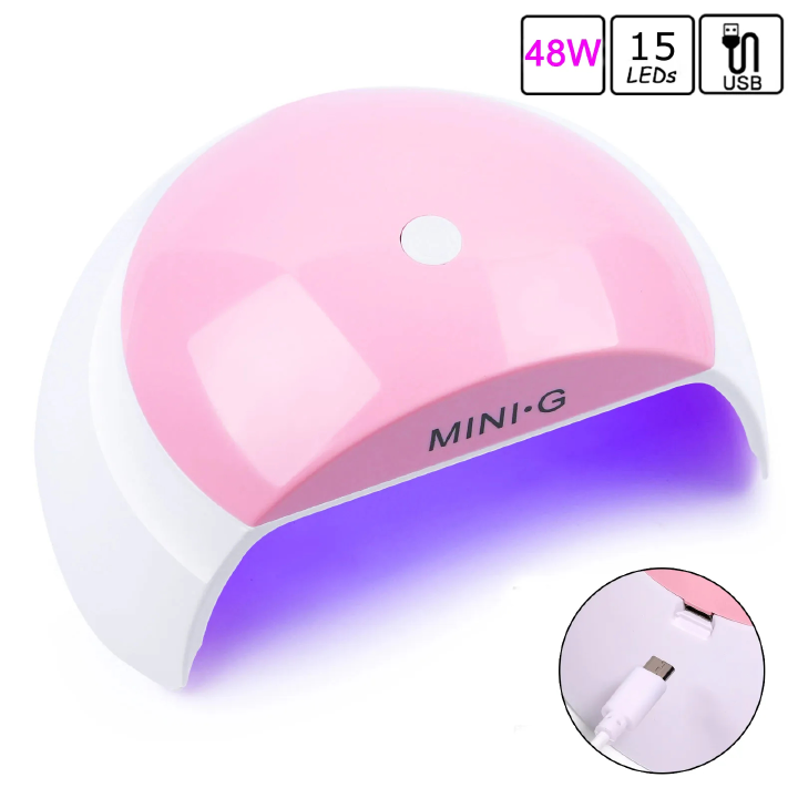 LED Lamp For Manicure 30W Mini UV Lamp Nail Dryer For Curing All UV Gel Nail Polish With USB Smart Timer Sun Light Nail Art Tool