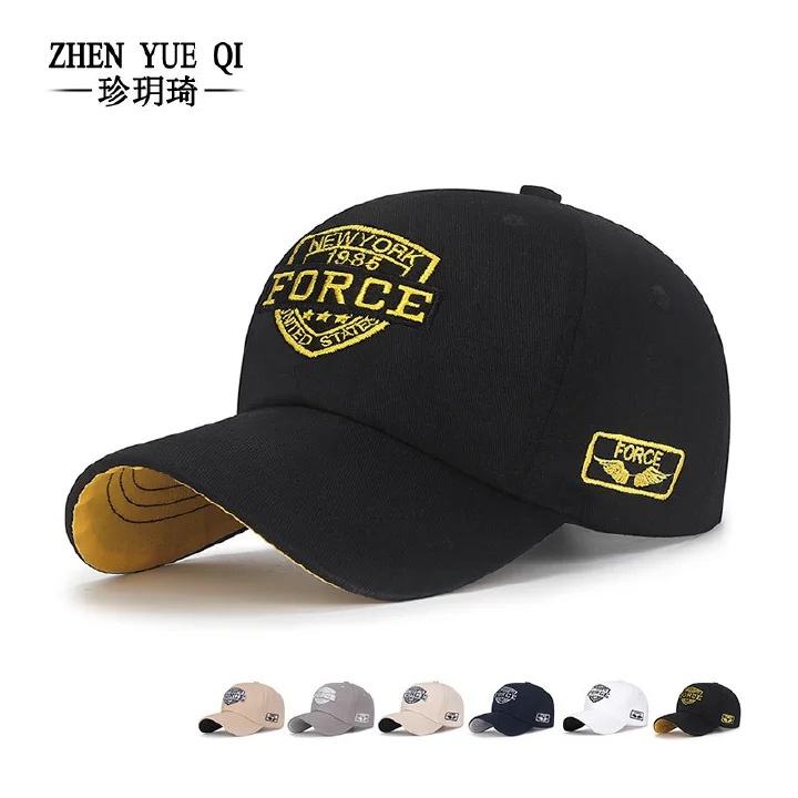 Embroidered baseball hat Sun visor hat for young men Japanese street fashion sun hat