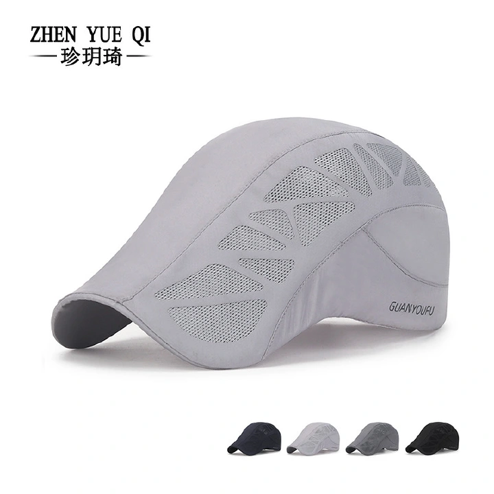 High Quality Breathable Mesh Ivy Hats Embroidered Text Dad Cap Newsboy Flat Caps