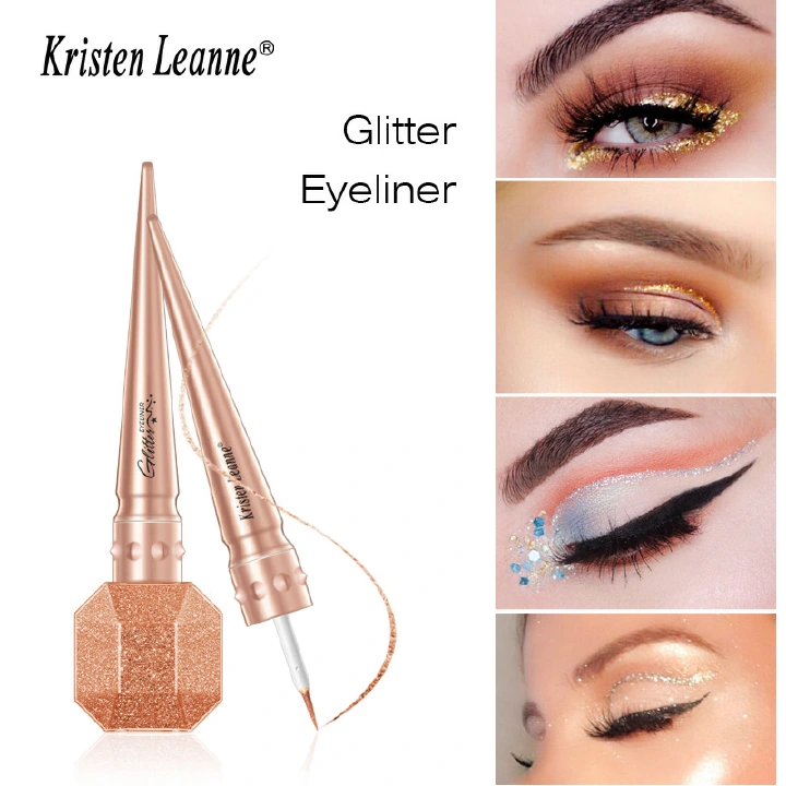 OEM Cross-border dreamy shiny sparkling broken diamond color pearl glitter Makeup Liquid Eyeliner Pen Long Wearing